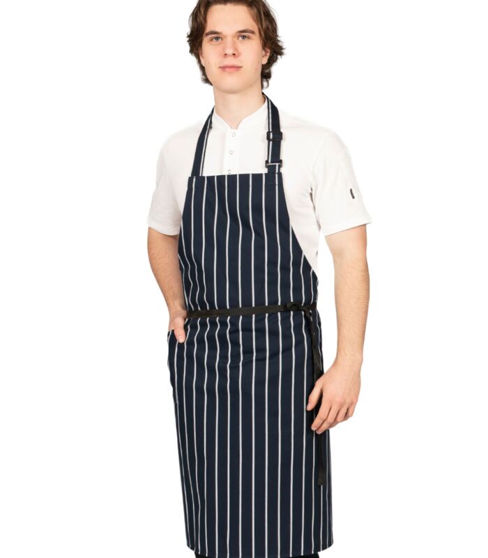 Woven Butchers Stripe Apron Thumbnail