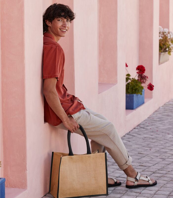 Natural Starched Jute Classic Shopper Thumbnail