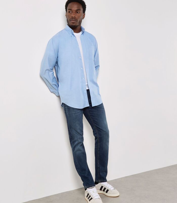 Classic Fit Long Sleeve Workwear Oxford Shirt Thumbnail