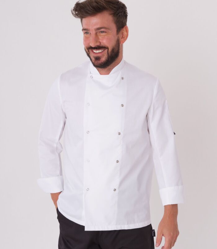 Long Sleeve Chef's Jacket (WH) Thumbnail