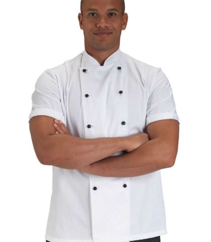 Removable Stud Short Sleeve Chef's Jacket Thumbnail
