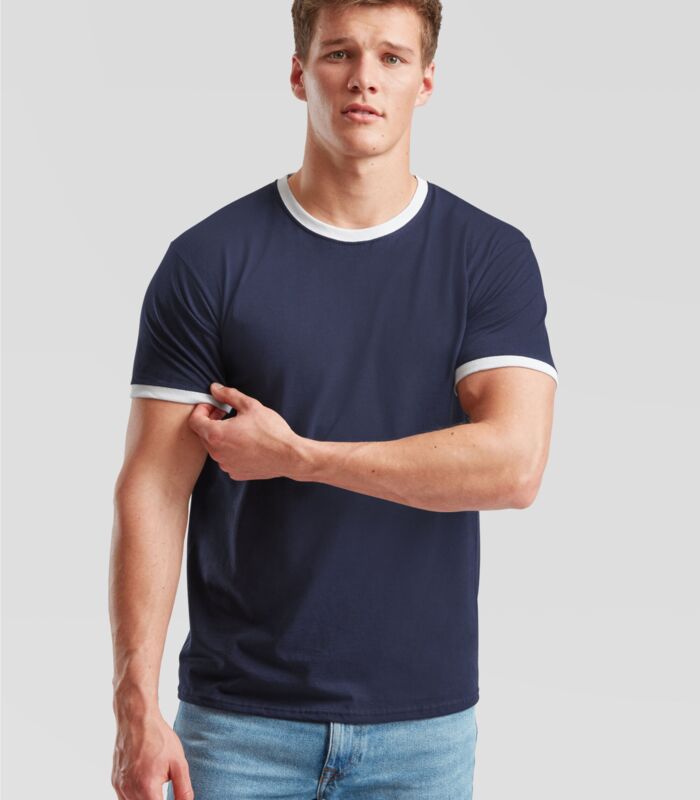 Men's Valueweight Ringer T Thumbnail