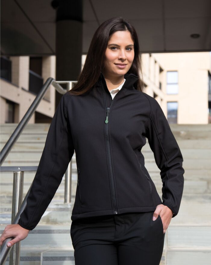 Ladies' Printable Softshell Jacket with Recycled Inner Fleece Thumbnail