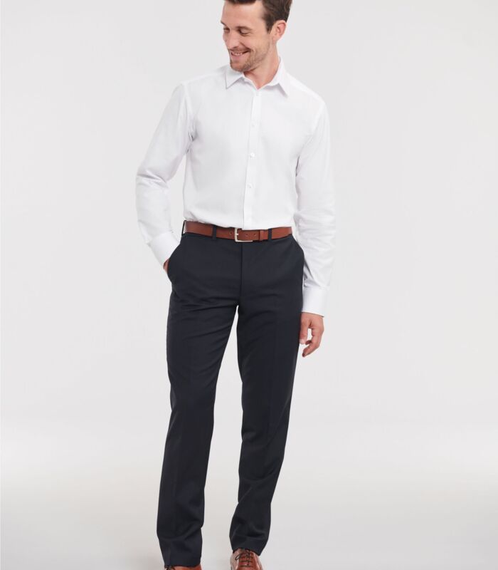 Men's Long Sleeve Tailored Herringbone Shirt Thumbnail