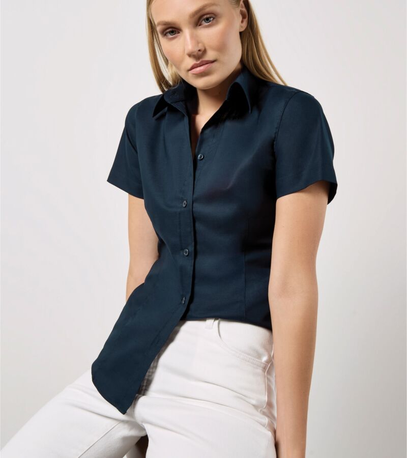 Tailored Fit Short Sleeve Workwear Oxford Shirt Thumbnail
