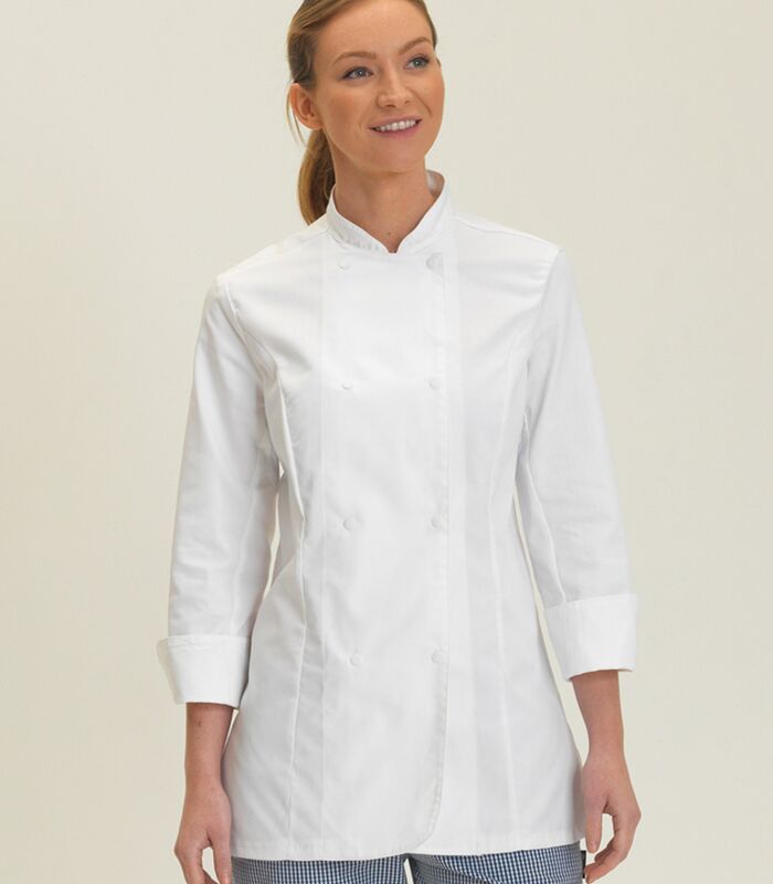 Ladies' Long Sleeve Fitted Chef's Jacket Thumbnail