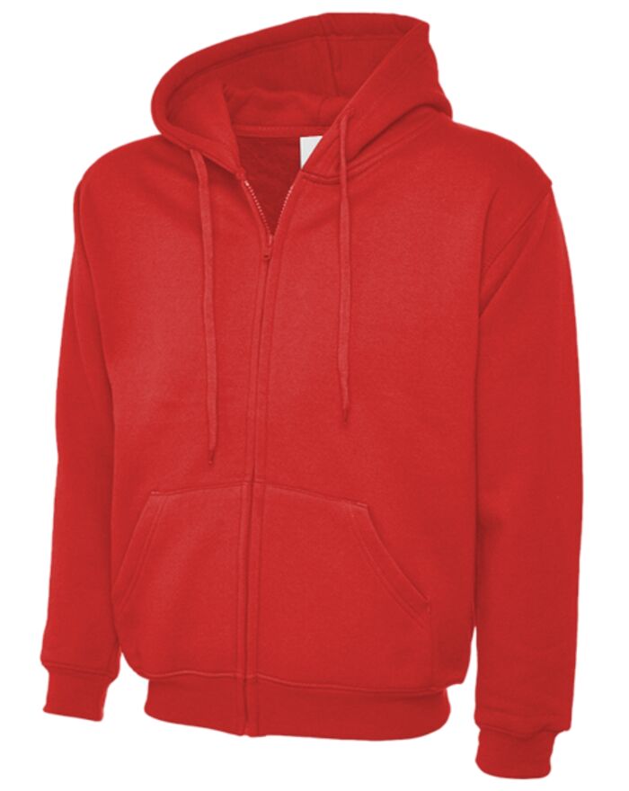 Adults Classic Full Zip Hooded Sweatshirt Thumbnail