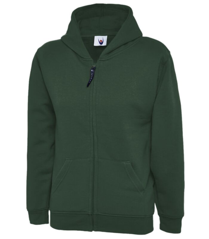 Childrens Classic Full Zip Hooded Sweatshirt Thumbnail