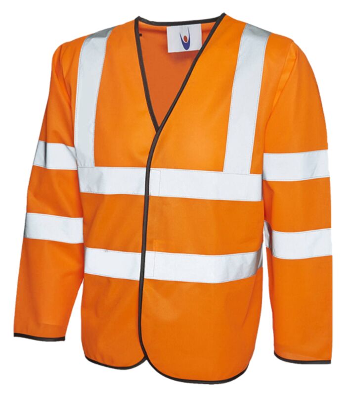 Long Sleeve Hi Vis Safety Waistcoat Thumbnail