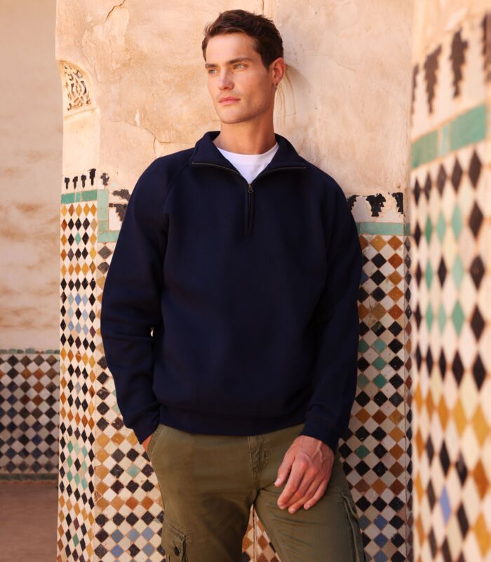 Iconic Premium Zip Neck Sweat Thumbnail