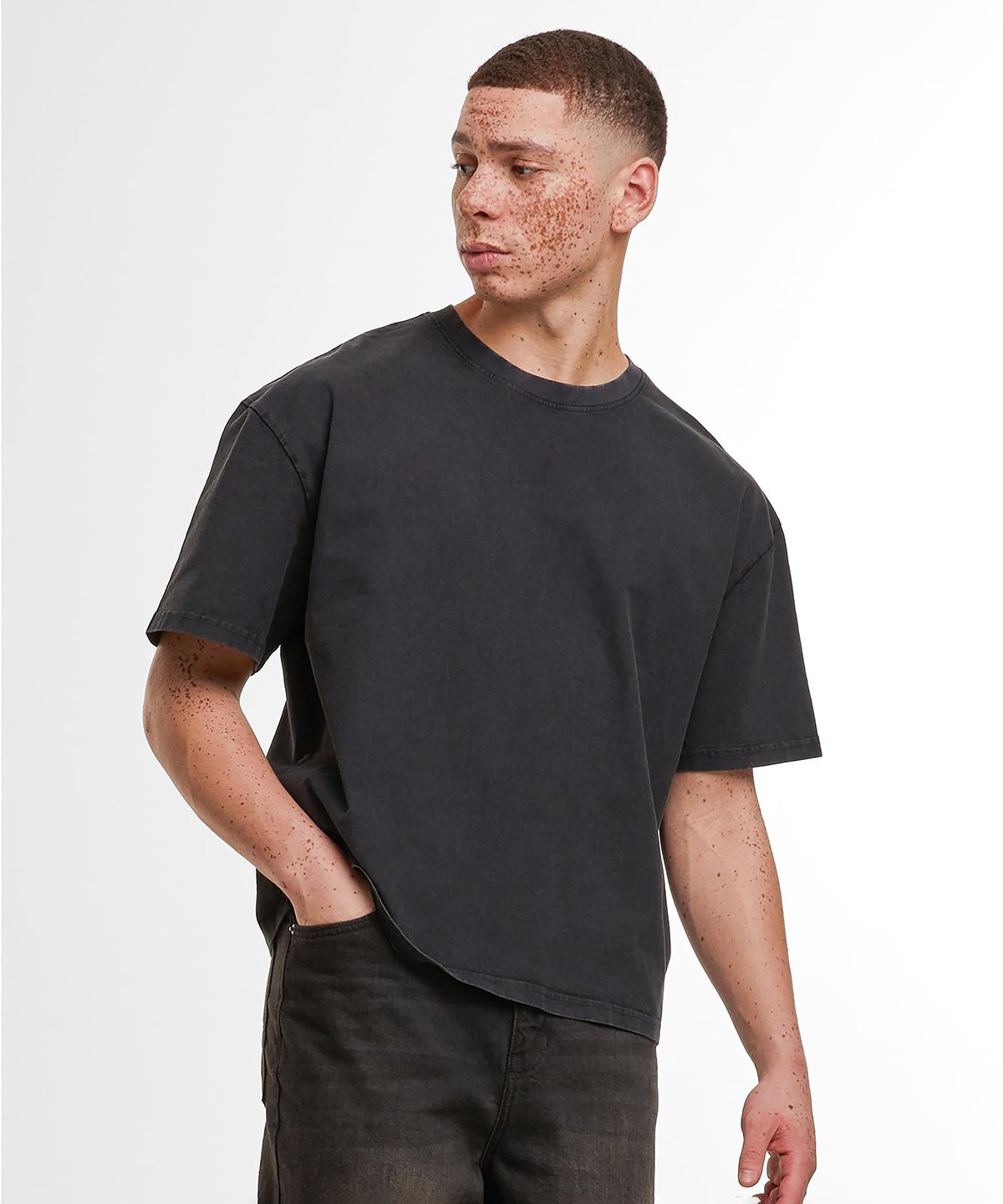 Vintage cropped heavy oversized tee