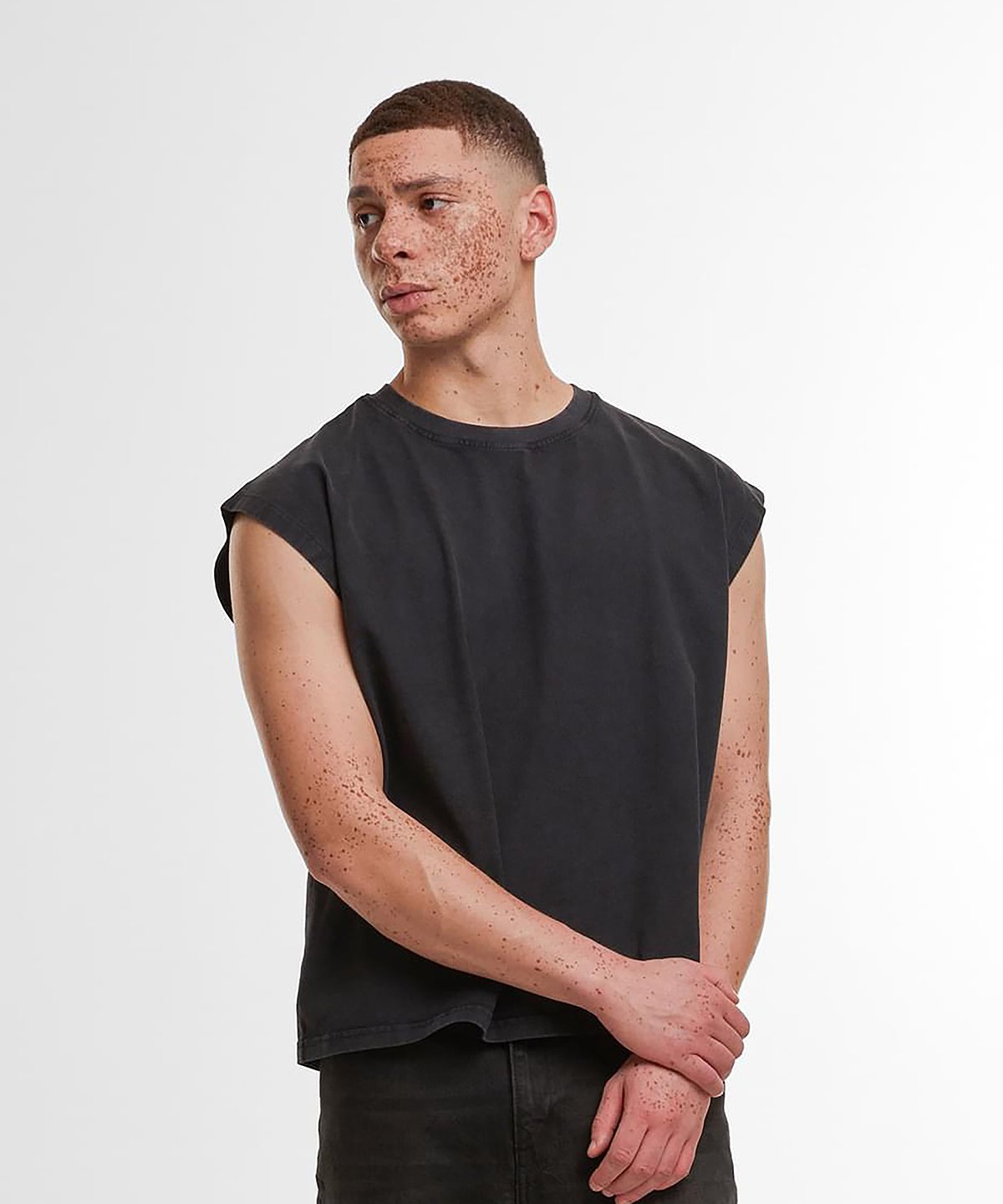 Vintage cropped heavy sleeveless tee