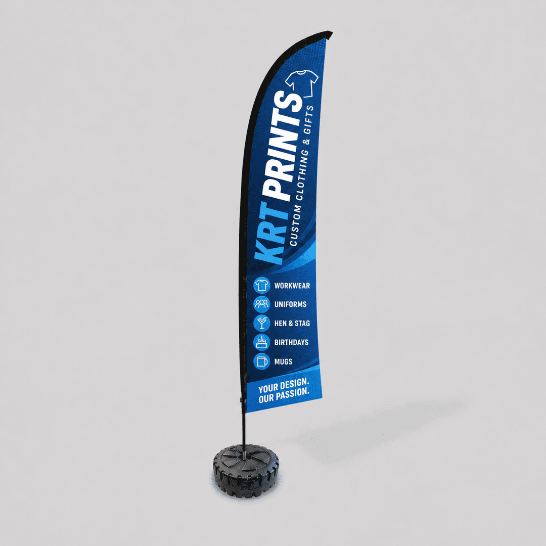 KRT PRINTS FEATHER FLAG