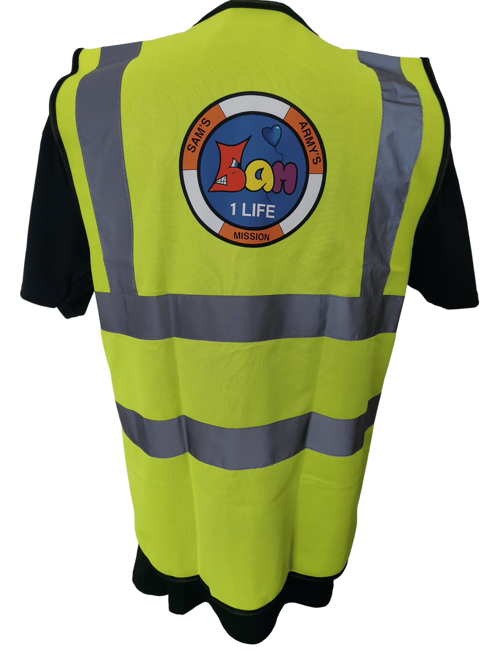 krt prints t shirt printed 1 life Hi vis